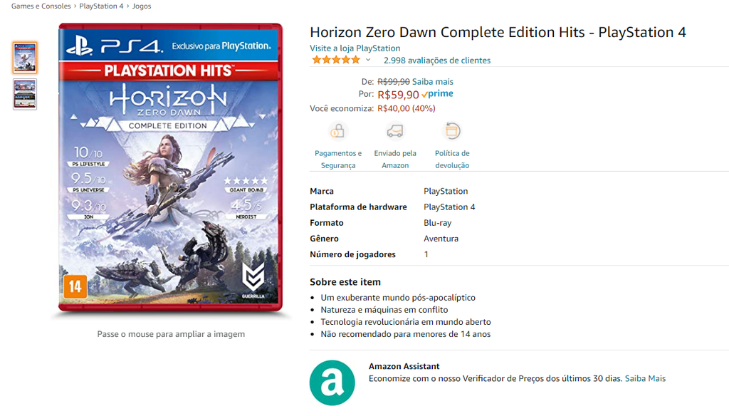 Horizon Zero Dawn Complete Edition - Meus Jogos