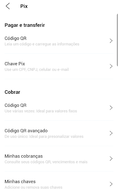Recursos disponíveis no app (Imagem: André Magalhães/Captura de tela)