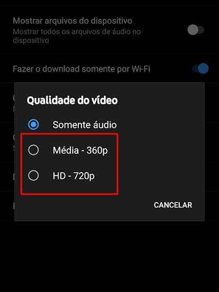 Vídeos em HD possuem melhor qualidade, mas podem ter download demorado (Imagem: André Magalhães/Captura de tela)