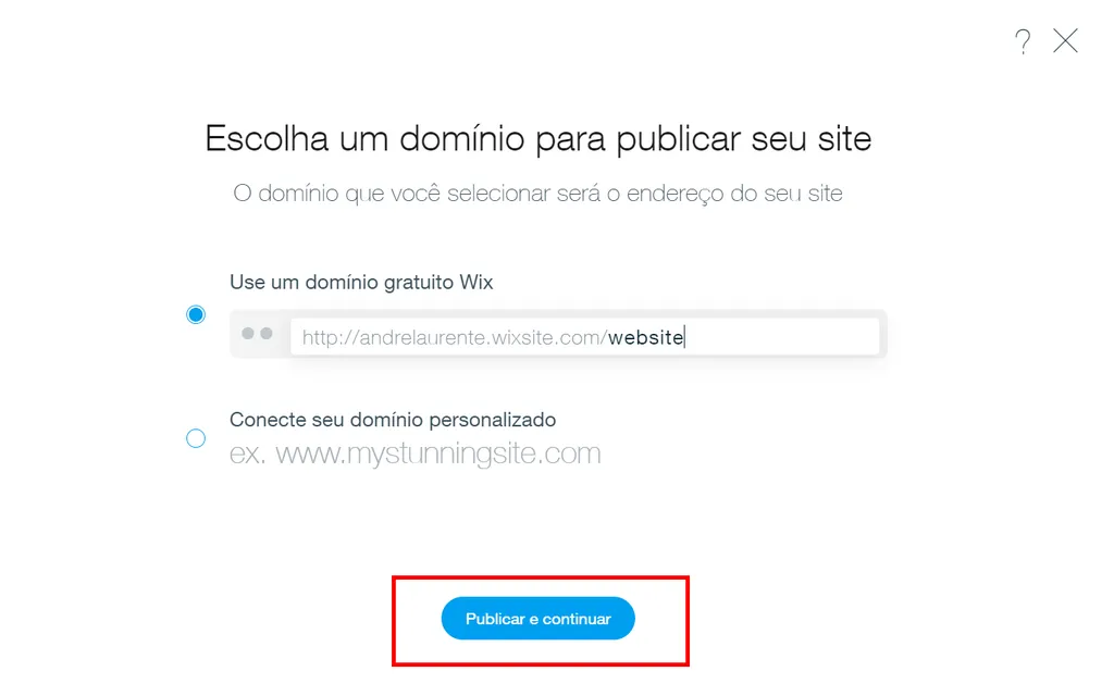 Saiba como criar site no Wix (Captura de tela: André Magalhães)