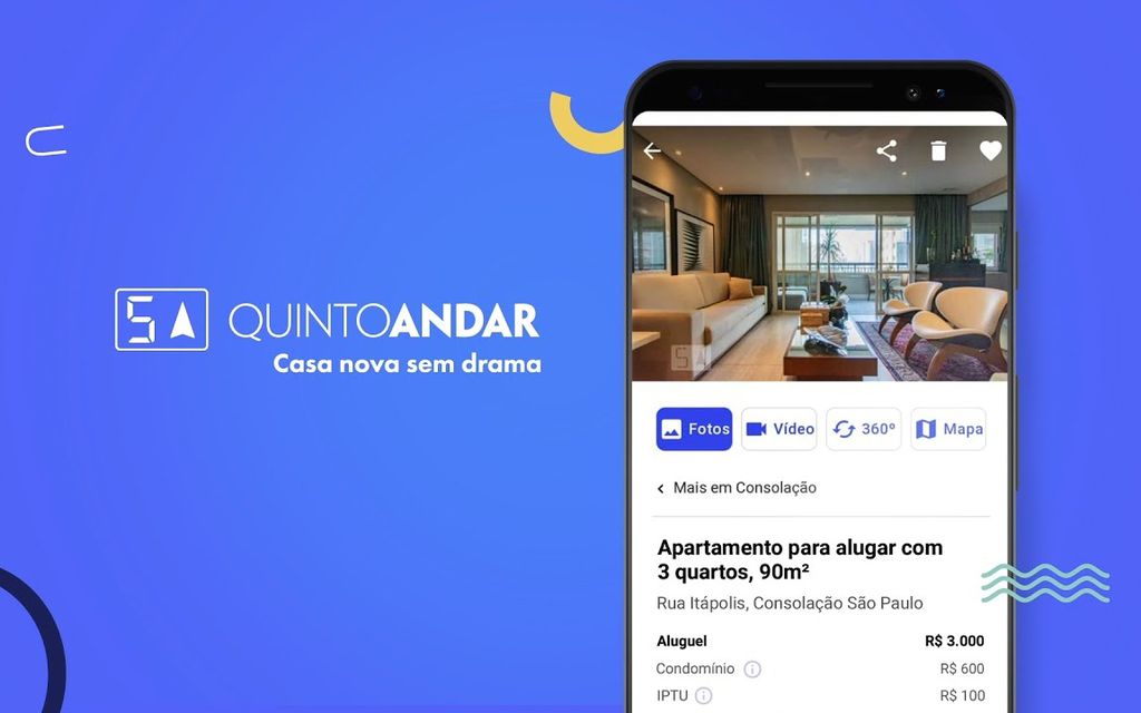 Como funciona o QuintoAndar: companhia tem site e app para celular (Imagem: Divulgação/QuintoAndar)