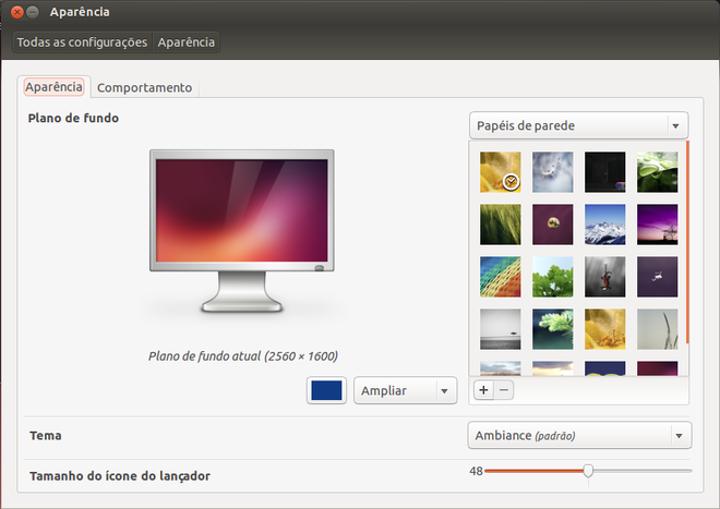 Ajustar ícones Laucher Ubuntu Linux