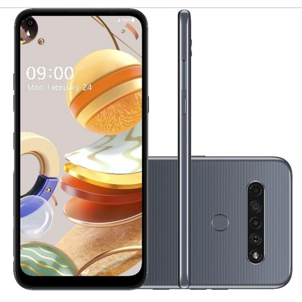 Smartphone LG K61 Dual Chip Android 9.0 Pie 6.53" Octa Core 128GB 4G Câmera 48 MP + 8 MP + 2 MP + 5 MP - Titânio