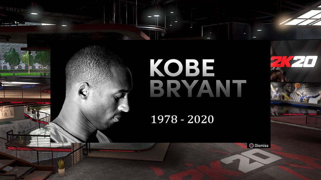 Homenagem a Kobe aparece antes do jogador ter acesso ao menu principal do jogo (Captura: Rafael Rodrigues/Canaltech)