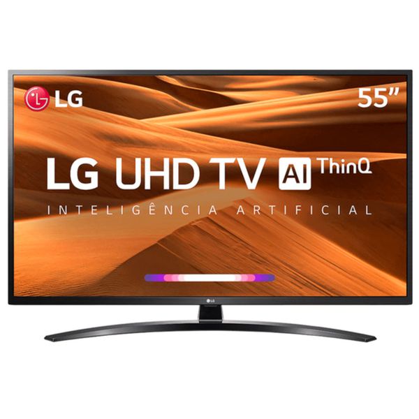 Smart TV LG UHD 55 Polegadas 55UM7470PSA Preta Bivolt [BOLETO]