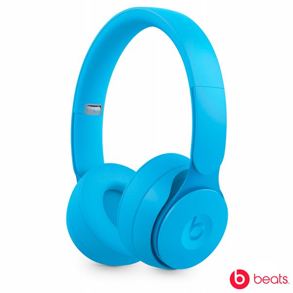 Fone de Ouvido Beats Solo Pro Bluetooth Headfone On Ear com Cancelamento de Ruído Ativo Azul Claro