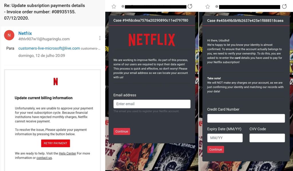 Golpe da Netflix: falso email pede dados pessoais para evitar cancelamento