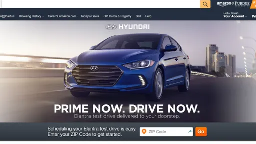 Amazon Prime Now oferece test drive de novo Elantra da Hyundai 