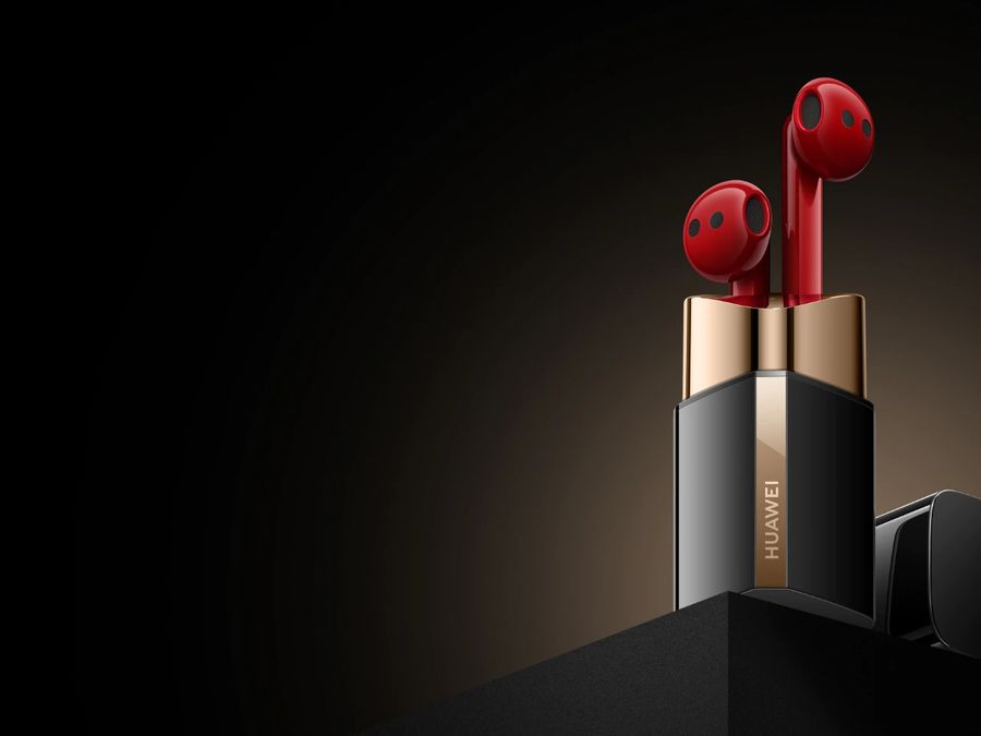 FreeBuds Lipstick: fones da Huawei ganham versão vermelha em case