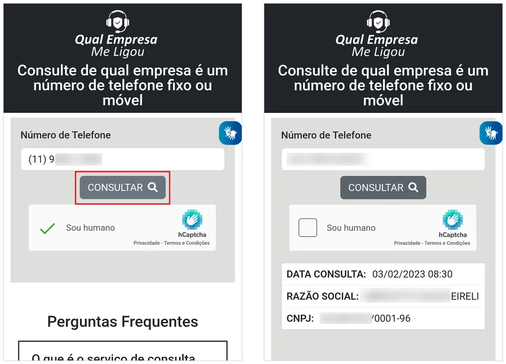 Use a plataforma da Anatel para descobrir quais empresas ligaram para você (Captura de tela: André Magalhães)