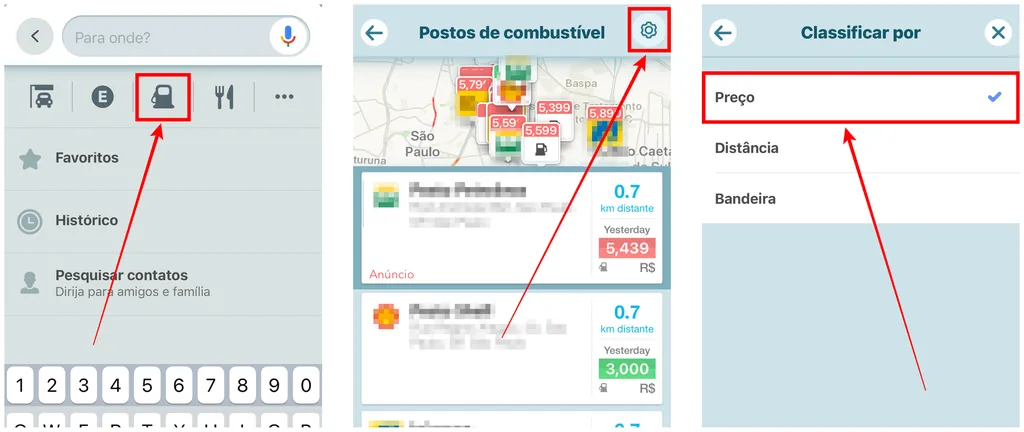 Como encontrar combustível barato com o Waze: app mostra onde encontrar gasolina mais barata (Captura de tela: Caio Carvalho)