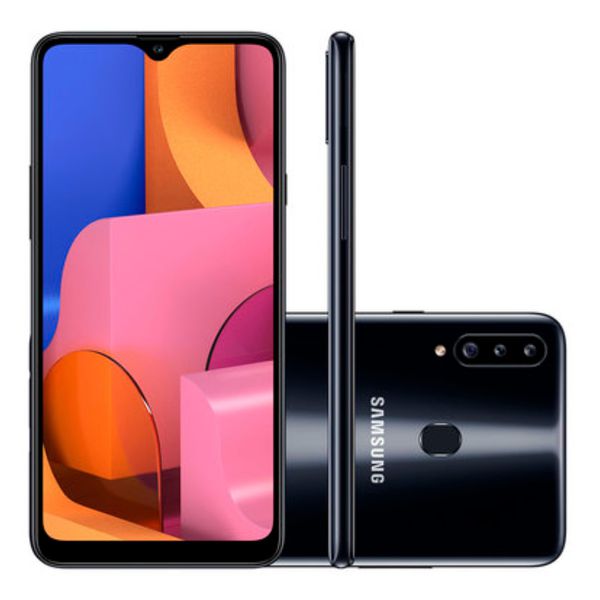 Smartphone Samsung Galaxy A20s 32GB Preto 4G Tela 6.5" Câmera Tripla 13MP Selfie 8MP Dual Chip Android 9.0 [NO BOLETO]