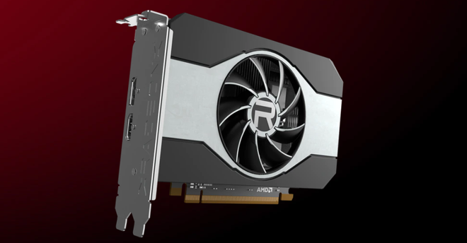 Além dos 4 GB, a RX 6500 XT também é limitada pela conexão PCIe 4.0 com apenas 4 pistas (Imagem: Reprodução/AMD)