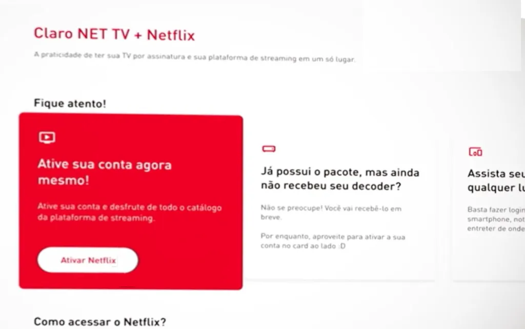 Como acessar a Netflix pela Claro