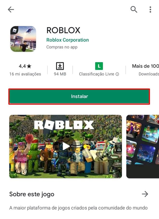 MOSTRANDO COMO BAIXAR O ROBLOX NO CELULAR ANDROID E TABLET