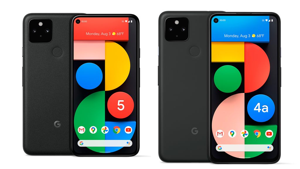 Os Google Pixel 5 e 4a 5G (Imagem: Divulgação/Google)
