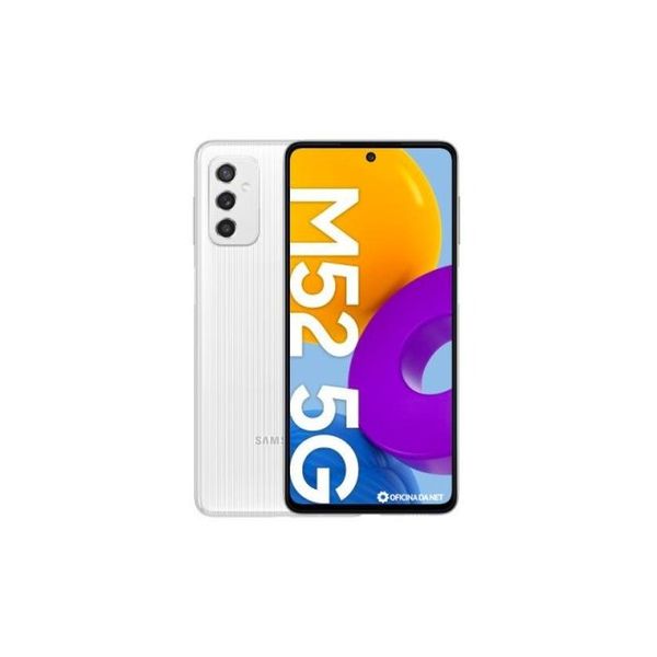 Smartphone Samsung Galaxy M52 5G, 128GB, 6GB RAM, Bateria de 5000mAh, tela 6.7 Branco