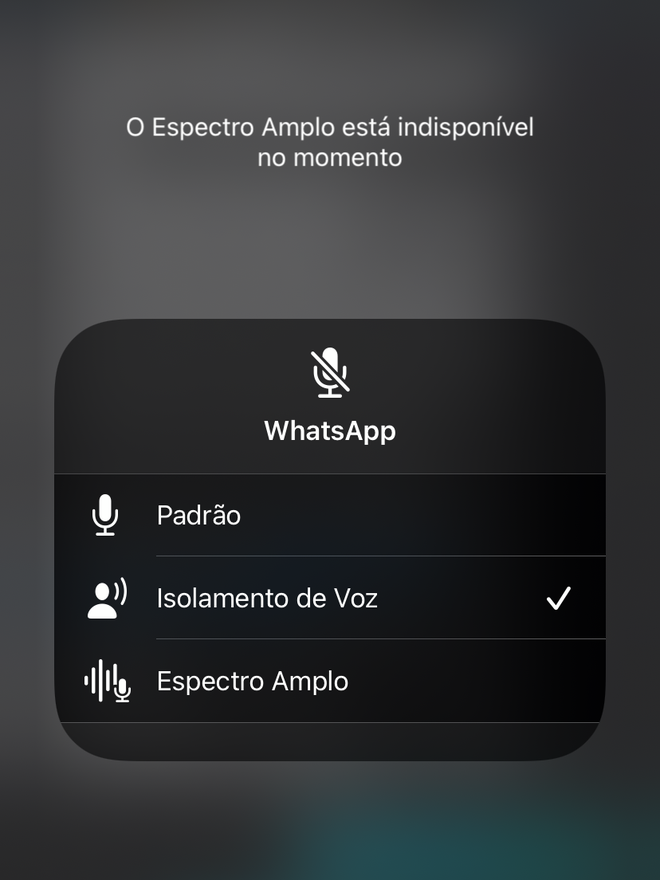 Ative o isolamento de voz no iPhone - Captura de tela: Thiago FUrquim (Canaltech)