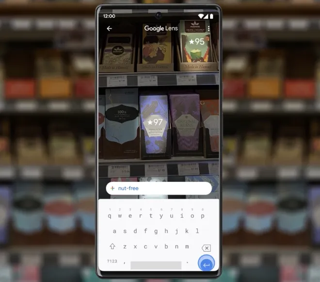 O recurso usará a realidade aumentada e do Google Lens para trazer informações ao consumidor (Imagem: Reprodução/Google)