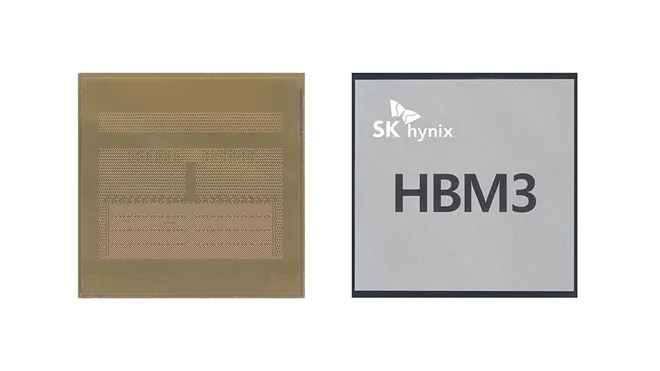 As memórias HBM3 se destacam pela capacidade de até 24 GB por chip e pela largura de banda que atinge 819 GB/s (Imagem: SK Hynix)
