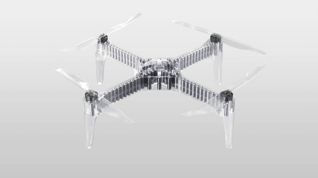 O drone US-1, da Impossible Aerospace, busca aumentar o tempo de voo com um design feito quase que inteiramente de baterias (Imagem: Divulgação/Impossible Aerospace)