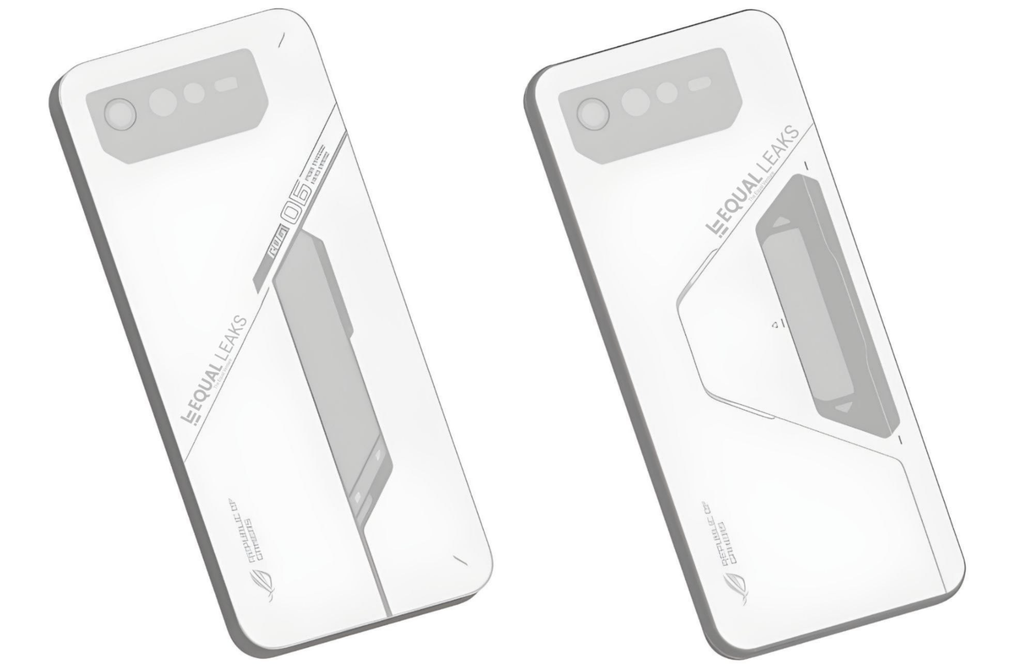 Tanto o ROG Phone 6 quanto o ROG Phone 6 Pro devem ter tela traseira (Imagem: Reprodução/EqualLeaks)