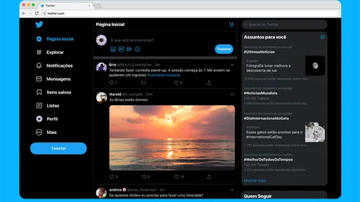 Twitter começa a liberar nova versão web com navegação simples e personalizada