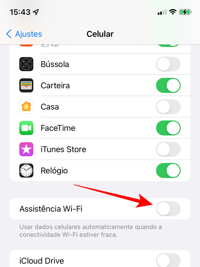 Desative a opção "Assistência Wi-Fi" - Captura de tela: Thiago Furquim (Canaltech)