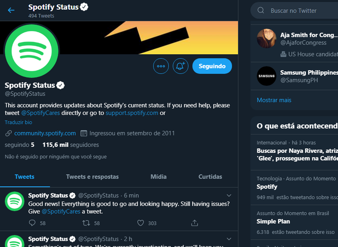 Retrospectiva do Spotify com erro? Usuários relatam falha no app e site