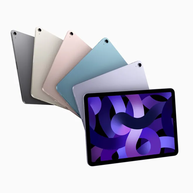 iPad Air 5 ganhou novas opções de cores (Imagem: Divulgação/Apple)