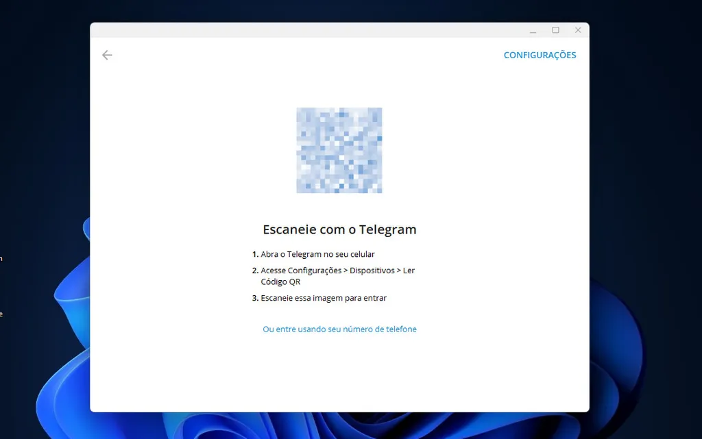 Veja como usar o Telegram no PC Windows (Captura de tela: Matheus Bigogno)