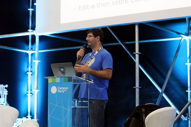 Rodrigo Padula crê em avanços da Wikipédia nos últimos 20 anos (Imagem: Arquivo Pessoal/Campus Party Brasil)