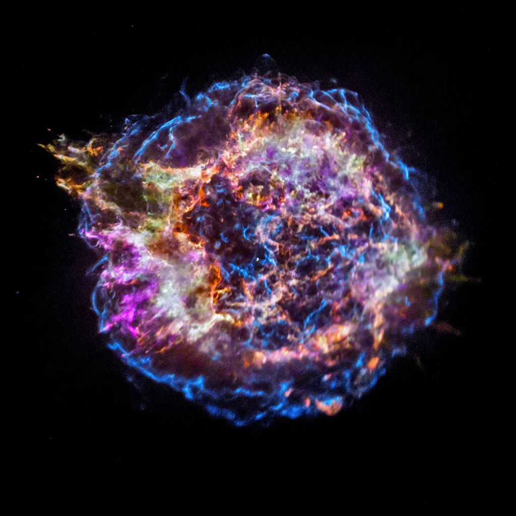 O resquício de supernova Cassiopeia A (Imagem: Reprodução/NASA/CXC/SAO)