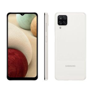 Smartphone Samsung Galaxy A12 64GB Branco 4G - Octa-Core 4GB RAM 6,5” Câm. Quádrupla + Selfie 8MP [CUPOM EXCLUSIVO]