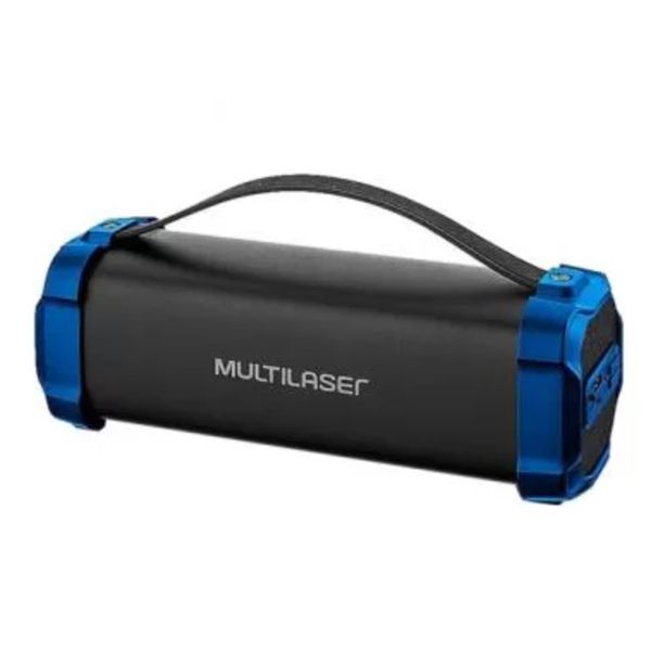 Caixa De Som Multilaser Bazooka BT/AUX/SD/USB/FM 50W Bivolt Preta E Azul [CLIENTE OURO + APP]