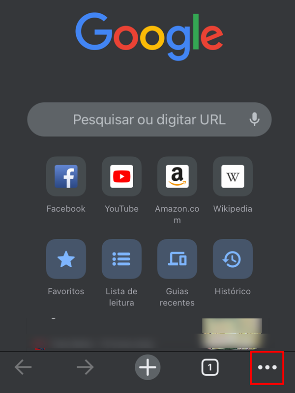 Abra as opções do navegador (Imagem: André Magalhães/Captura de tela)
