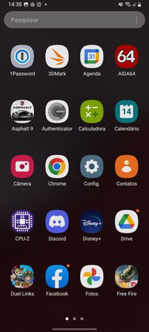 Galaxy A13 screeshots sistema