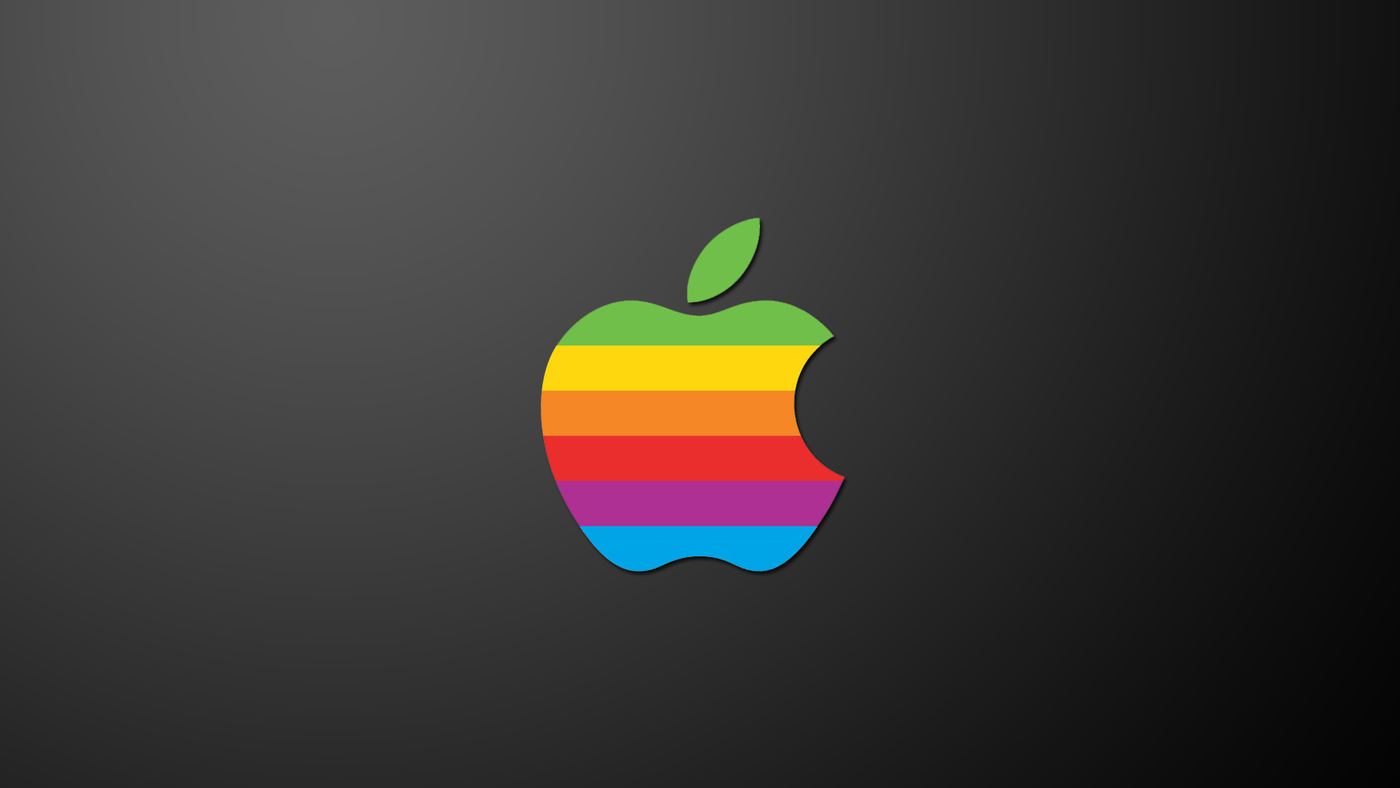 O logo arco-íris apple