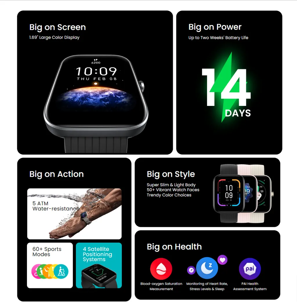 Xiaomi Amazfit Bip 3 Smartwatch - Plebeu Games - Tudo para Vídeo Game e  Informática