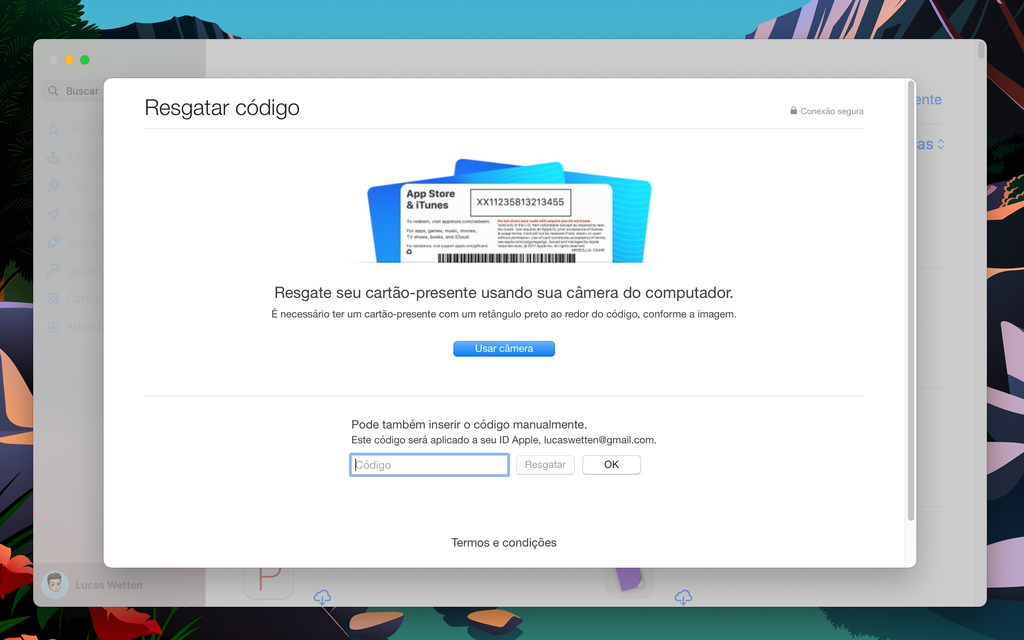 Como resgatar seu Apple Gift Card ou cartão-presente da App Store