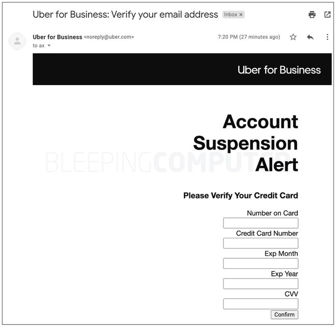 Uber | Falha permite envio de e-mails para usuários em nome da empresa