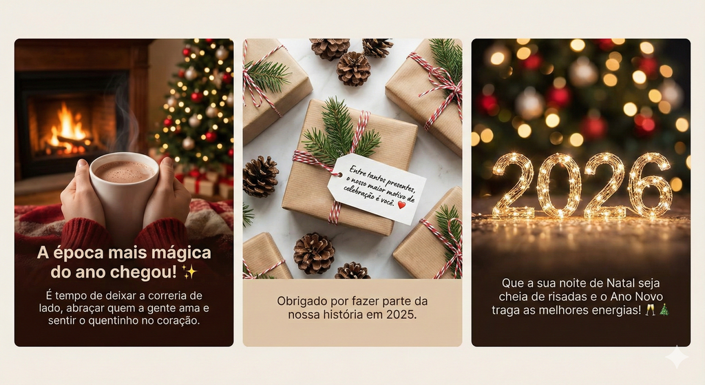 Cartão de Natal em formato de Carrossel no Gemini