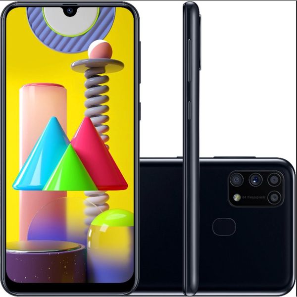 Smartphone Samsung Galaxy M31 128GB Dual Chip Android 10.0 Tela 6.4" Octa-Core 4G Câmera Quádrupla 64MP + 8MP + 5MP + 5MP - Preto