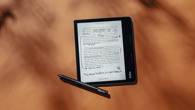 lança Kindle com caneta para anotações e desenhos no