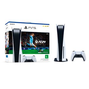 Console PlayStation 5 Sony, SSD 825GB, Controle sem fio DualSense, Com Mídia Física + Jogo EA Sports FC 24 | CUPOM
