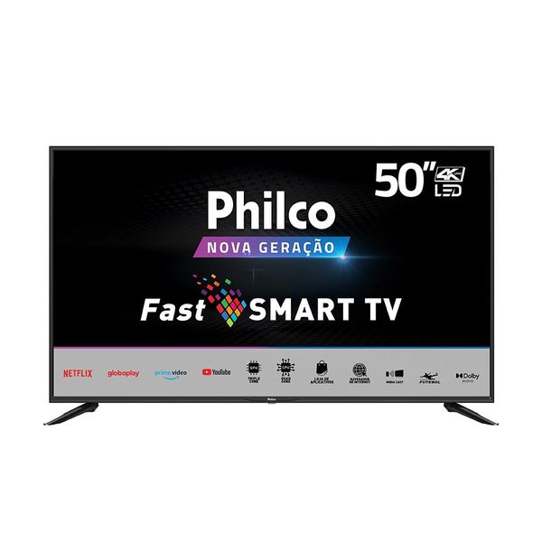 Smart TV Philco PTV50N10N5E, 50, 4K, UHD, LED, HDR10, HDMI/USB/Wi-Fi, Dolby Audio, Conversor Digital, Preto - 99503028