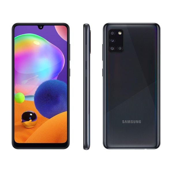 [APP + CLIENTE OURO] Smartphone Samsung Galaxy A31 128GB Preto 4G - Octa-Core 4GB RAM Tela 6,4” Câm.Quádrupla + Selfie