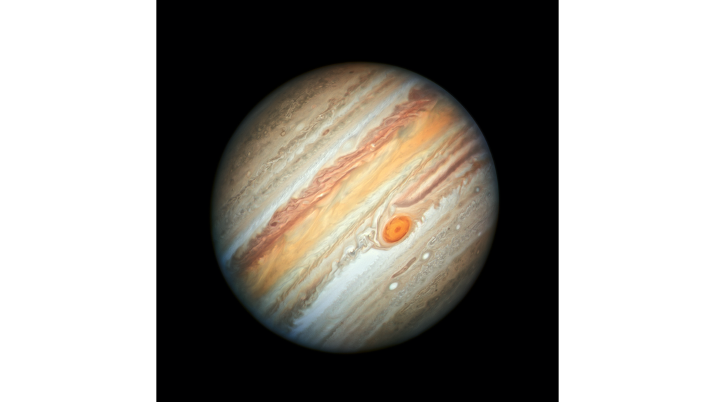 Seria uma pena se essa bela mancha que se destaca na atmosfera joviana desaparecesse (Foto: NASA)