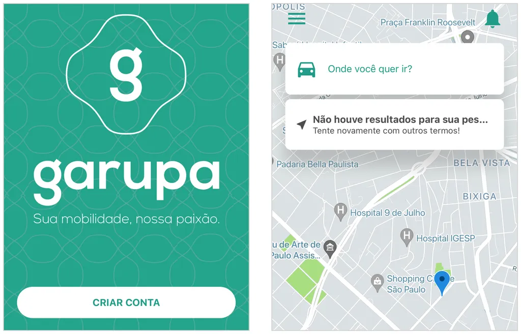 Garupa está presente em quase 20 estados brasileiros para passageiras mulheres (Captura de tela: Caio Carvalho)