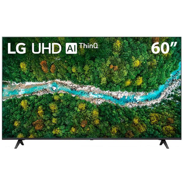 Smart TV LG 60 4K UHD 60UP7750, com WiFi e Bluetooth, HDR, Inteligência Artificial, ThinQ Smart Magic, Google Alexa - 60UP7750PSB